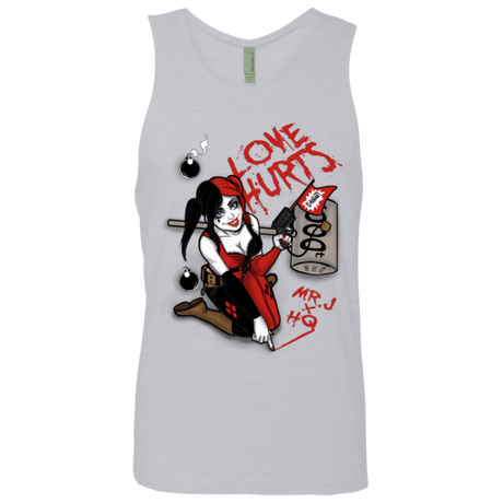 T-Shirts Heather Grey / Small Love Hurts Men's Premium Tank Top
