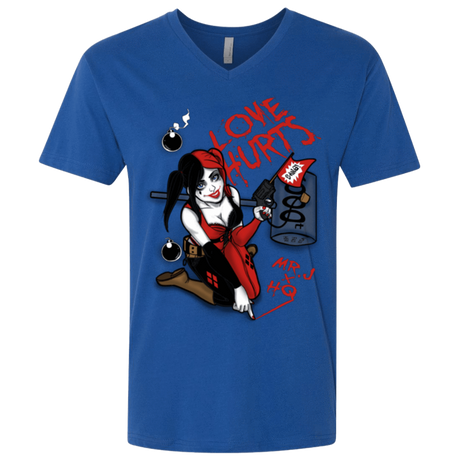 T-Shirts Royal / X-Small Love Hurts Men's Premium V-Neck