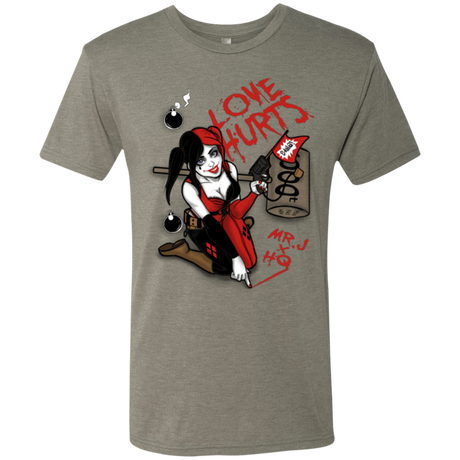T-Shirts Venetian Grey / Small Love Hurts Men's Triblend T-Shirt