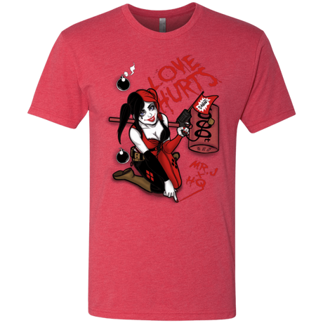 T-Shirts Vintage Red / Small Love Hurts Men's Triblend T-Shirt