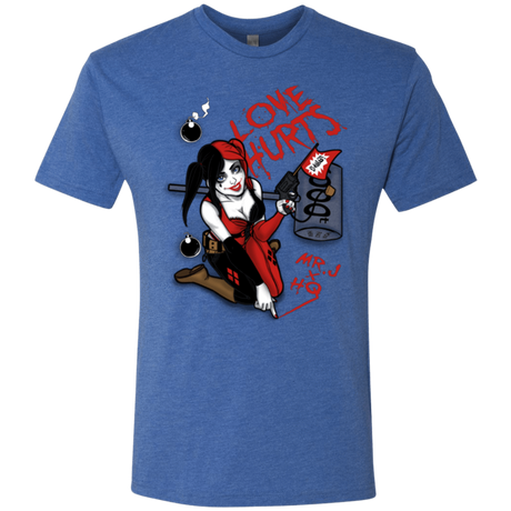 T-Shirts Vintage Royal / Small Love Hurts Men's Triblend T-Shirt
