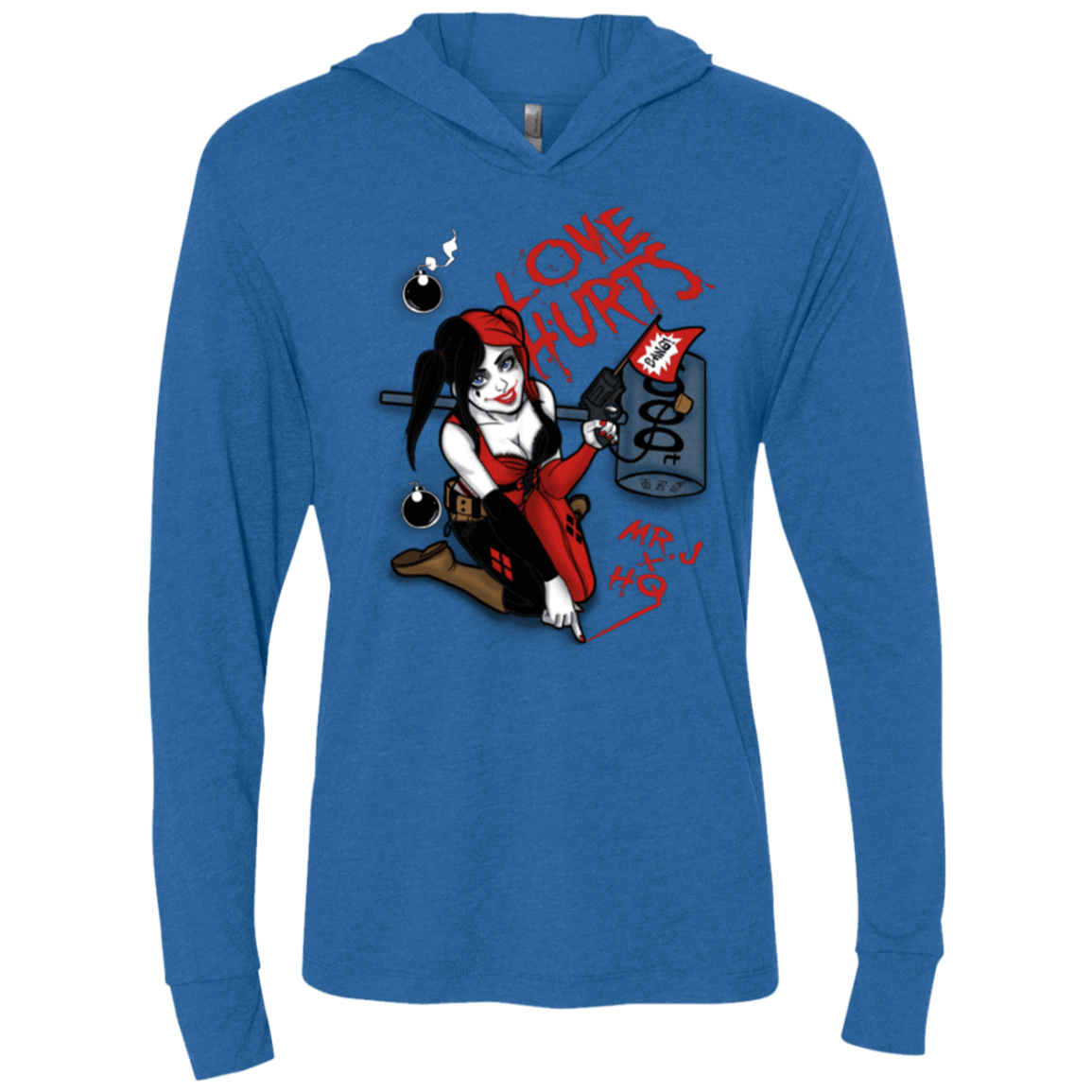 T-Shirts Vintage Royal / X-Small Love Hurts Triblend Long Sleeve Hoodie Tee