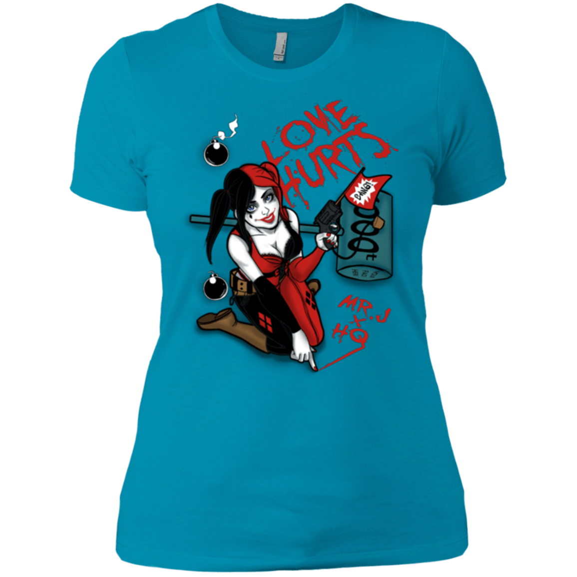T-Shirts Turquoise / X-Small Love Hurts Women's Premium T-Shirt