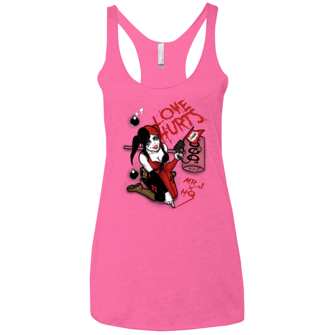 T-Shirts Vintage Pink / X-Small Love Hurts Women's Triblend Racerback Tank