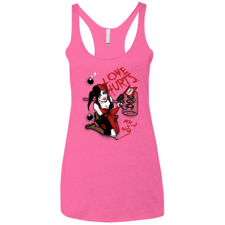 T-Shirts Vintage Pink / X-Small Love Hurts Women's Triblend Racerback Tank