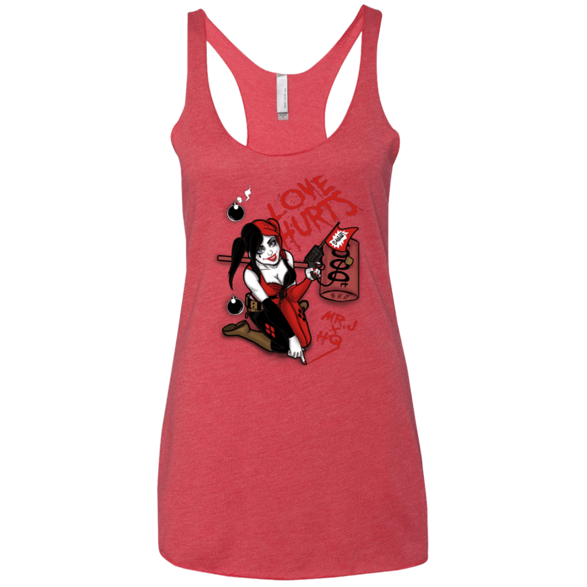 T-Shirts Vintage Red / X-Small Love Hurts Women's Triblend Racerback Tank