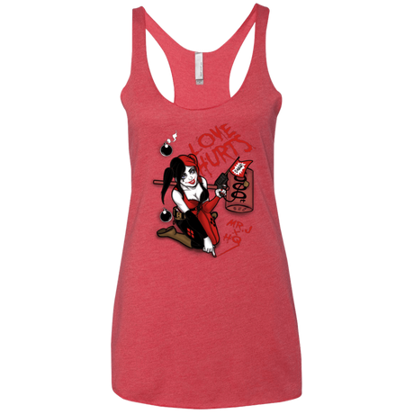 T-Shirts Vintage Red / X-Small Love Hurts Women's Triblend Racerback Tank