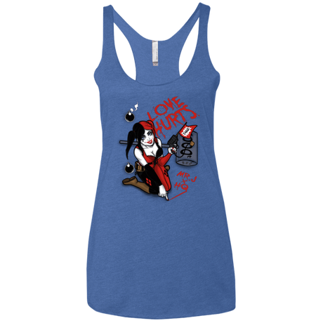 T-Shirts Vintage Royal / X-Small Love Hurts Women's Triblend Racerback Tank