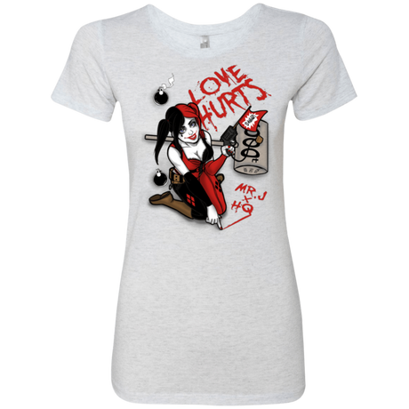 T-Shirts Heather White / Small Love Hurts Women's Triblend T-Shirt