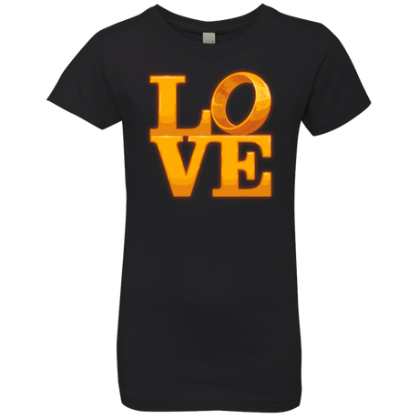 T-Shirts Black / YXS LOVE Lotr Ring Girls Premium T-Shirt