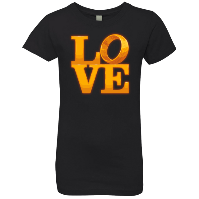 T-Shirts Black / YXS LOVE Lotr Ring Girls Premium T-Shirt