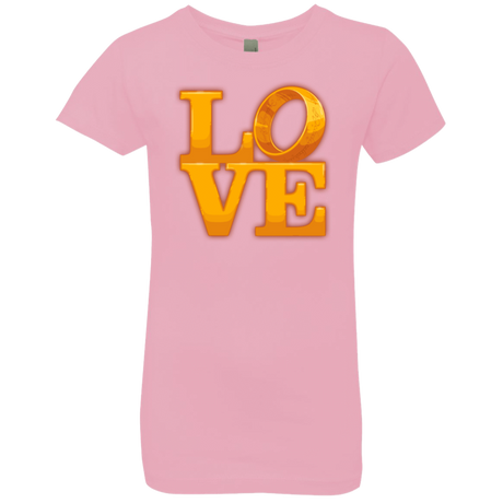T-Shirts Light Pink / YXS LOVE Lotr Ring Girls Premium T-Shirt