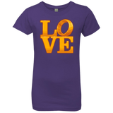 T-Shirts Purple Rush / YXS LOVE Lotr Ring Girls Premium T-Shirt