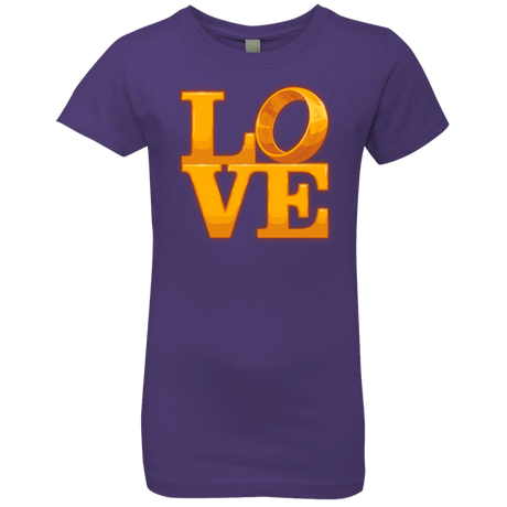 T-Shirts Purple Rush / YXS LOVE Lotr Ring Girls Premium T-Shirt