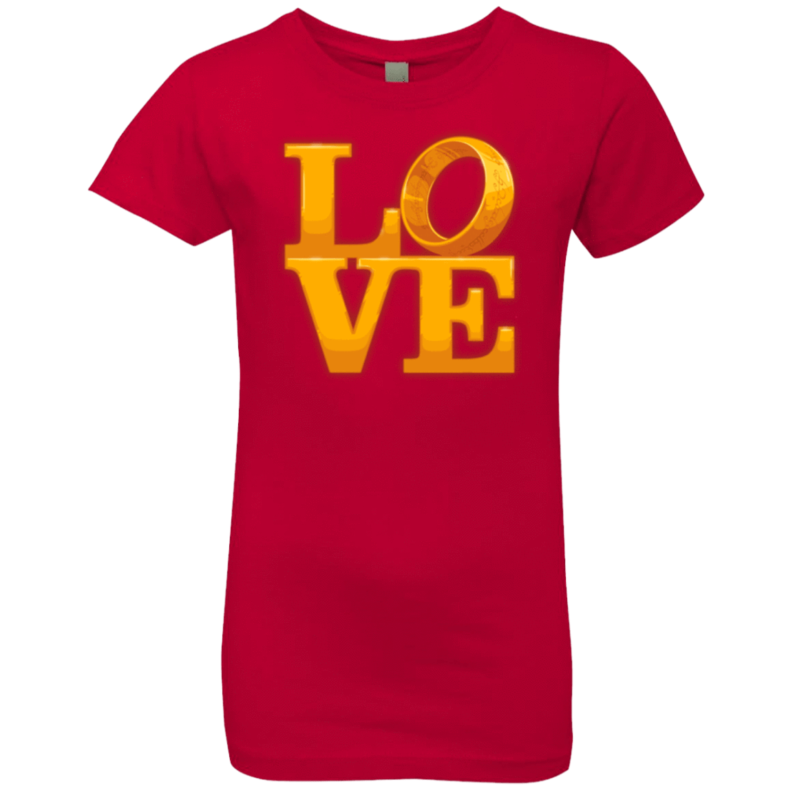 T-Shirts Red / YXS LOVE Lotr Ring Girls Premium T-Shirt