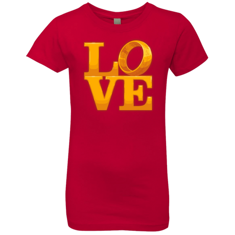T-Shirts Red / YXS LOVE Lotr Ring Girls Premium T-Shirt