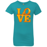 T-Shirts Tahiti Blue / YXS LOVE Lotr Ring Girls Premium T-Shirt