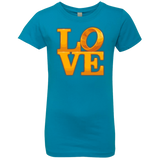 T-Shirts Turquoise / YXS LOVE Lotr Ring Girls Premium T-Shirt