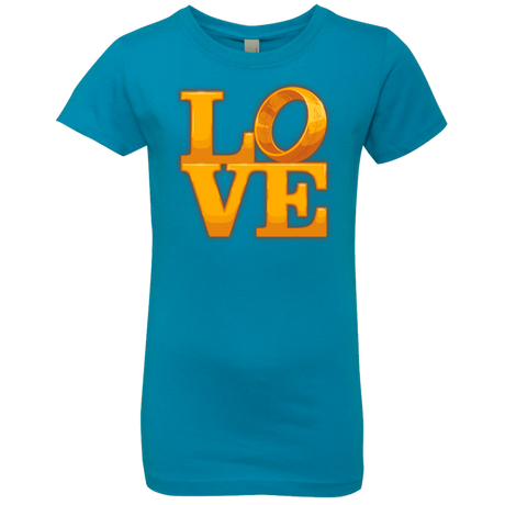 T-Shirts Turquoise / YXS LOVE Lotr Ring Girls Premium T-Shirt