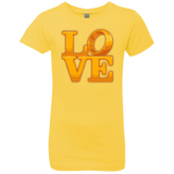 T-Shirts Vibrant Yellow / YXS LOVE Lotr Ring Girls Premium T-Shirt