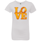 T-Shirts White / YXS LOVE Lotr Ring Girls Premium T-Shirt