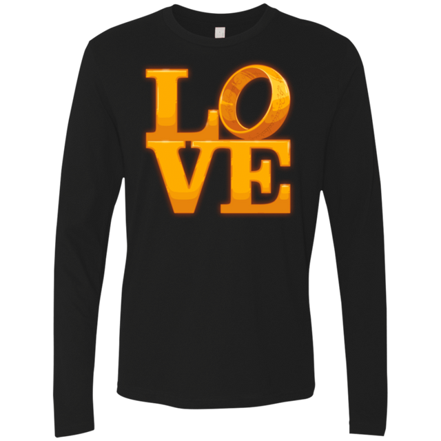 T-Shirts Black / Small LOVE Lotr Ring Men's Premium Long Sleeve