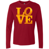 T-Shirts Cardinal / Small LOVE Lotr Ring Men's Premium Long Sleeve