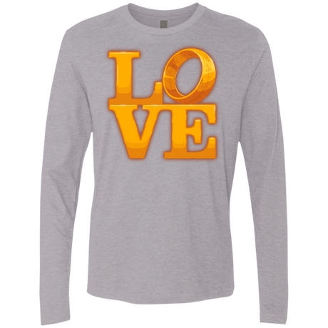 T-Shirts Heather Grey / Small LOVE Lotr Ring Men's Premium Long Sleeve