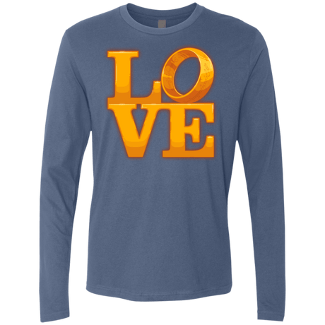 T-Shirts Indigo / Small LOVE Lotr Ring Men's Premium Long Sleeve