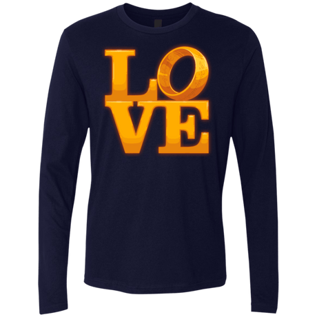 T-Shirts Midnight Navy / Small LOVE Lotr Ring Men's Premium Long Sleeve