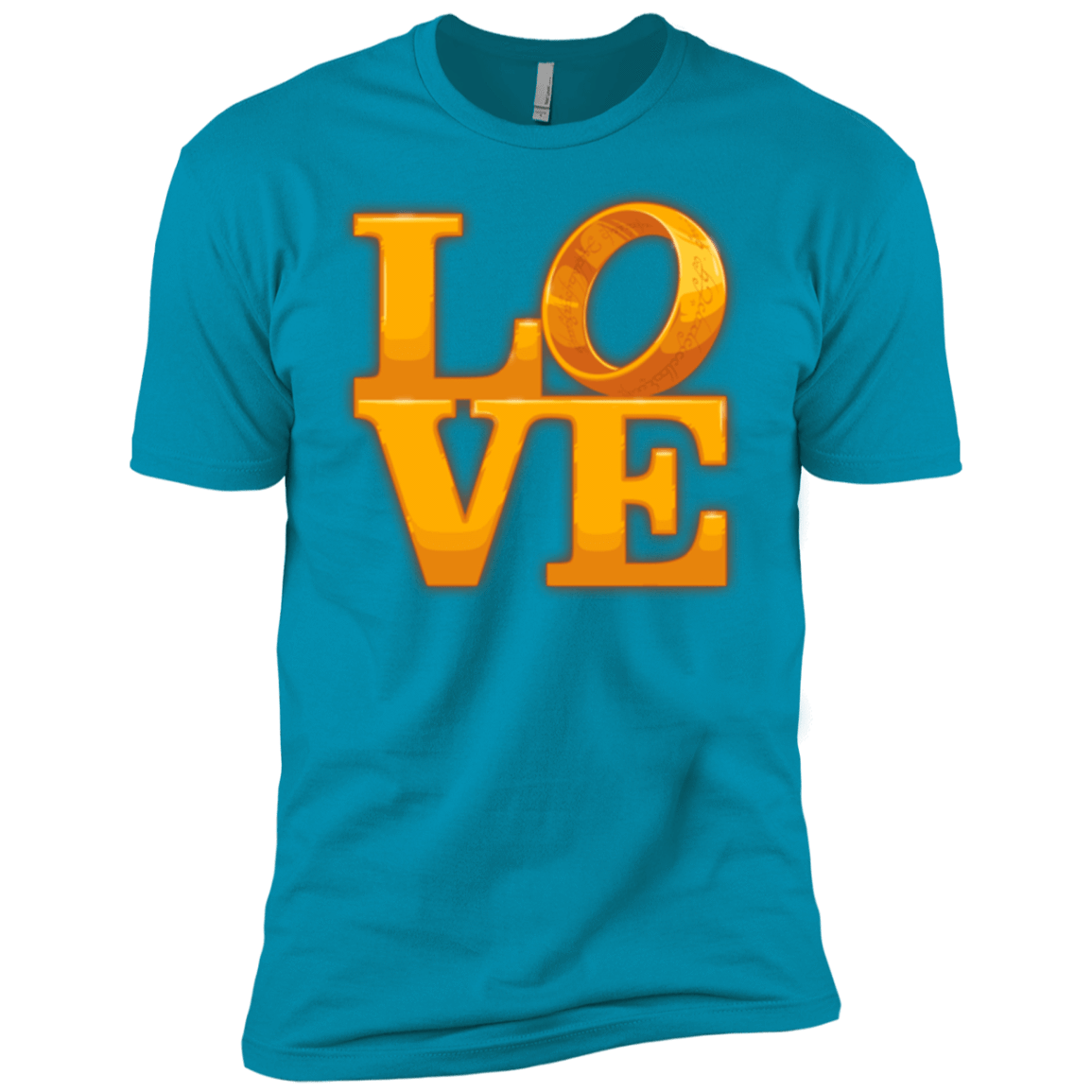 T-Shirts Turquoise / X-Small LOVE Lotr Ring Men's Premium T-Shirt