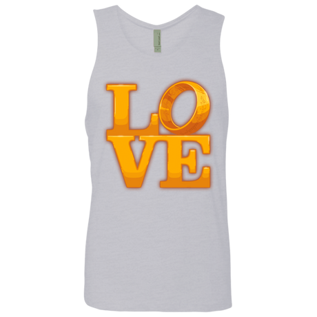T-Shirts Heather Grey / Small LOVE Lotr Ring Men's Premium Tank Top