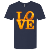 T-Shirts Midnight Navy / X-Small LOVE Lotr Ring Men's Premium V-Neck