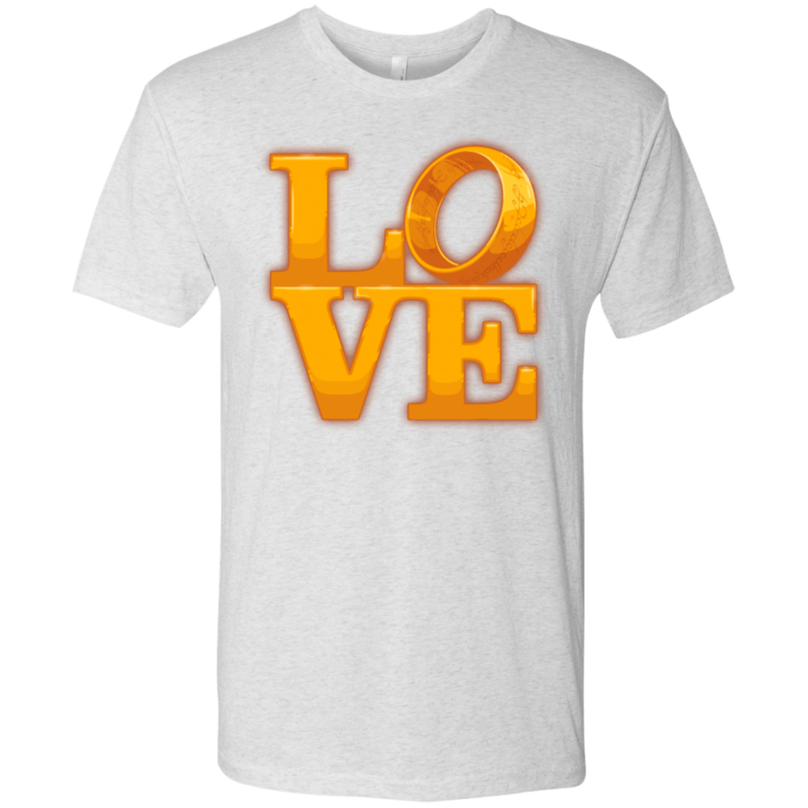 T-Shirts Heather White / Small LOVE Lotr Ring Men's Triblend T-Shirt