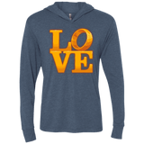 T-Shirts Indigo / X-Small LOVE Lotr Ring Triblend Long Sleeve Hoodie Tee