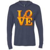 T-Shirts Vintage Navy / X-Small LOVE Lotr Ring Triblend Long Sleeve Hoodie Tee