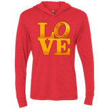 T-Shirts Vintage Red / X-Small LOVE Lotr Ring Triblend Long Sleeve Hoodie Tee