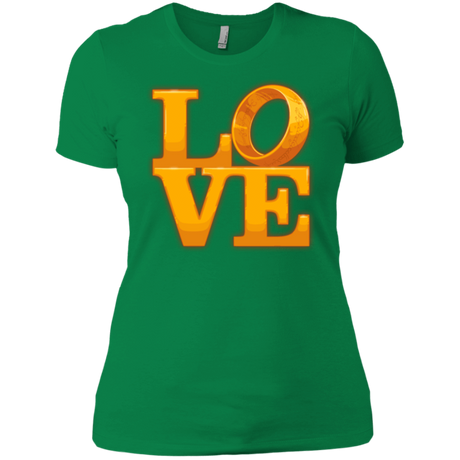 T-Shirts Kelly Green / X-Small LOVE Lotr Ring Women's Premium T-Shirt