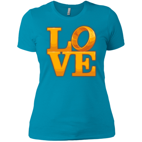 T-Shirts Turquoise / X-Small LOVE Lotr Ring Women's Premium T-Shirt