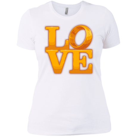 T-Shirts White / X-Small LOVE Lotr Ring Women's Premium T-Shirt