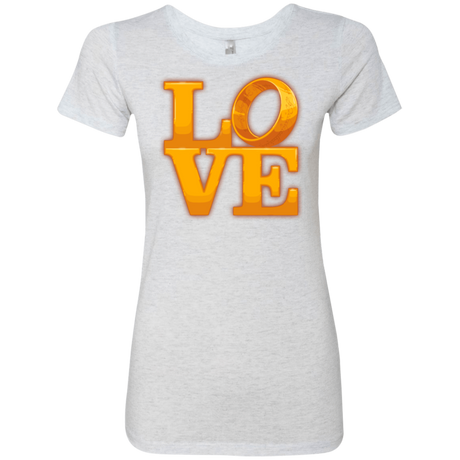 T-Shirts Heather White / Small LOVE Lotr Ring Women's Triblend T-Shirt