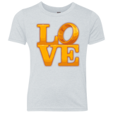 T-Shirts Heather White / YXS LOVE Lotr Ring Youth Triblend T-Shirt