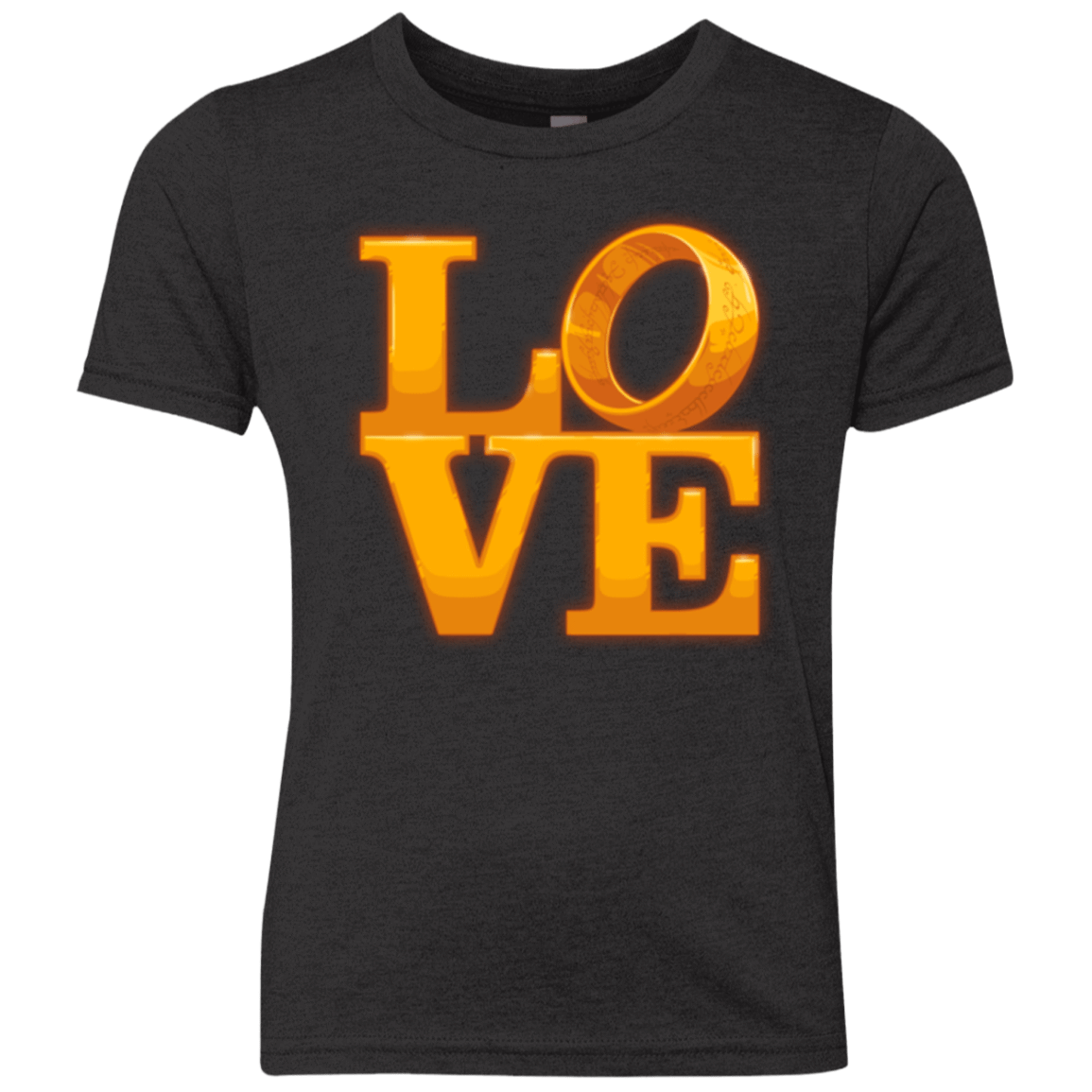 T-Shirts Vintage Black / YXS LOVE Lotr Ring Youth Triblend T-Shirt