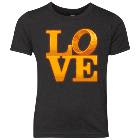 T-Shirts Vintage Black / YXS LOVE Lotr Ring Youth Triblend T-Shirt