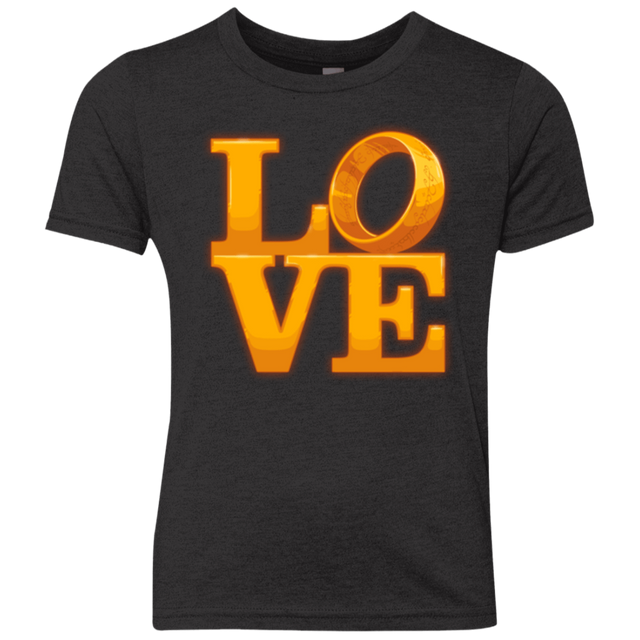 T-Shirts Vintage Black / YXS LOVE Lotr Ring Youth Triblend T-Shirt