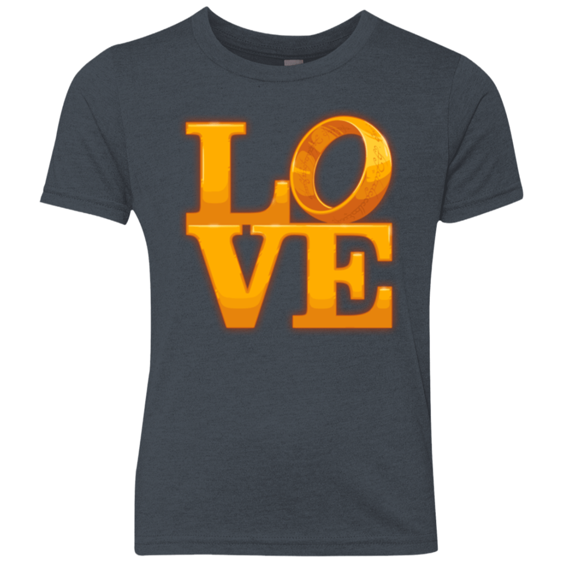 T-Shirts Vintage Navy / YXS LOVE Lotr Ring Youth Triblend T-Shirt