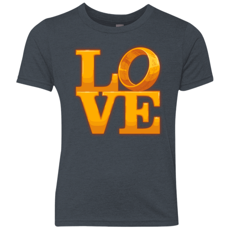 T-Shirts Vintage Navy / YXS LOVE Lotr Ring Youth Triblend T-Shirt