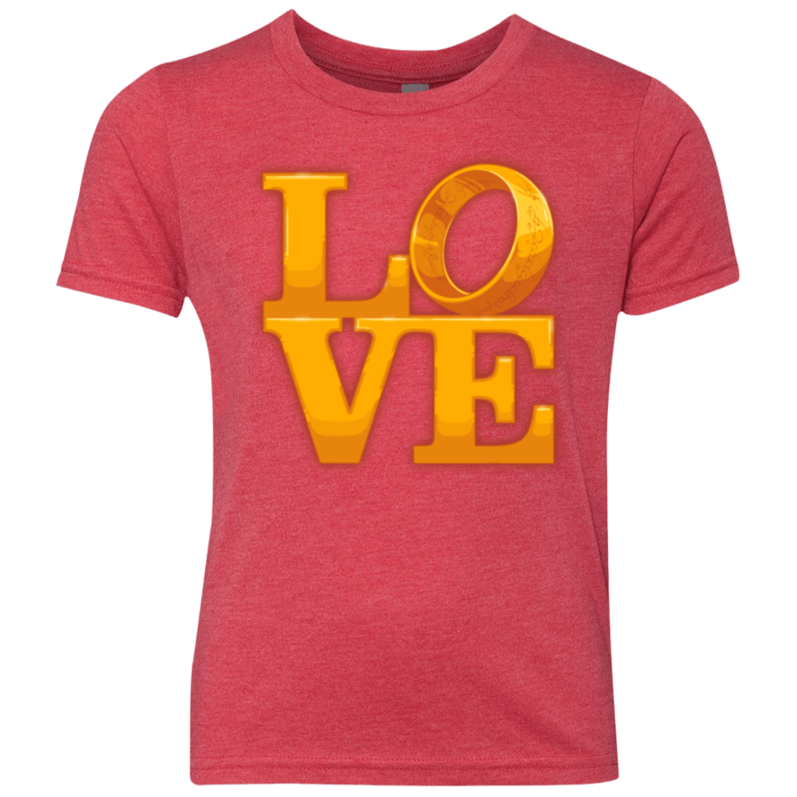 T-Shirts Vintage Red / YXS LOVE Lotr Ring Youth Triblend T-Shirt