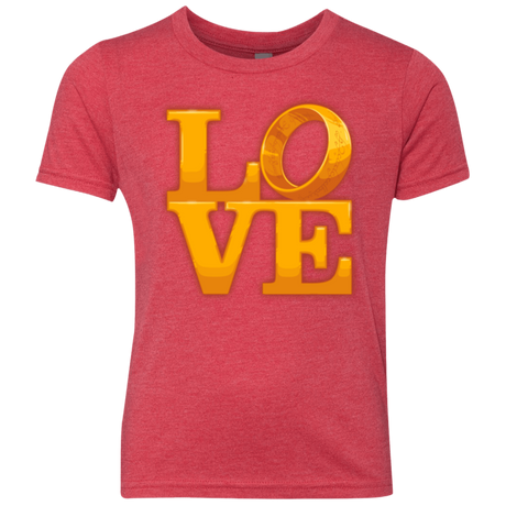 T-Shirts Vintage Red / YXS LOVE Lotr Ring Youth Triblend T-Shirt