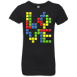 T-Shirts Black / YXS Love Puzzles Girls Premium T-Shirt